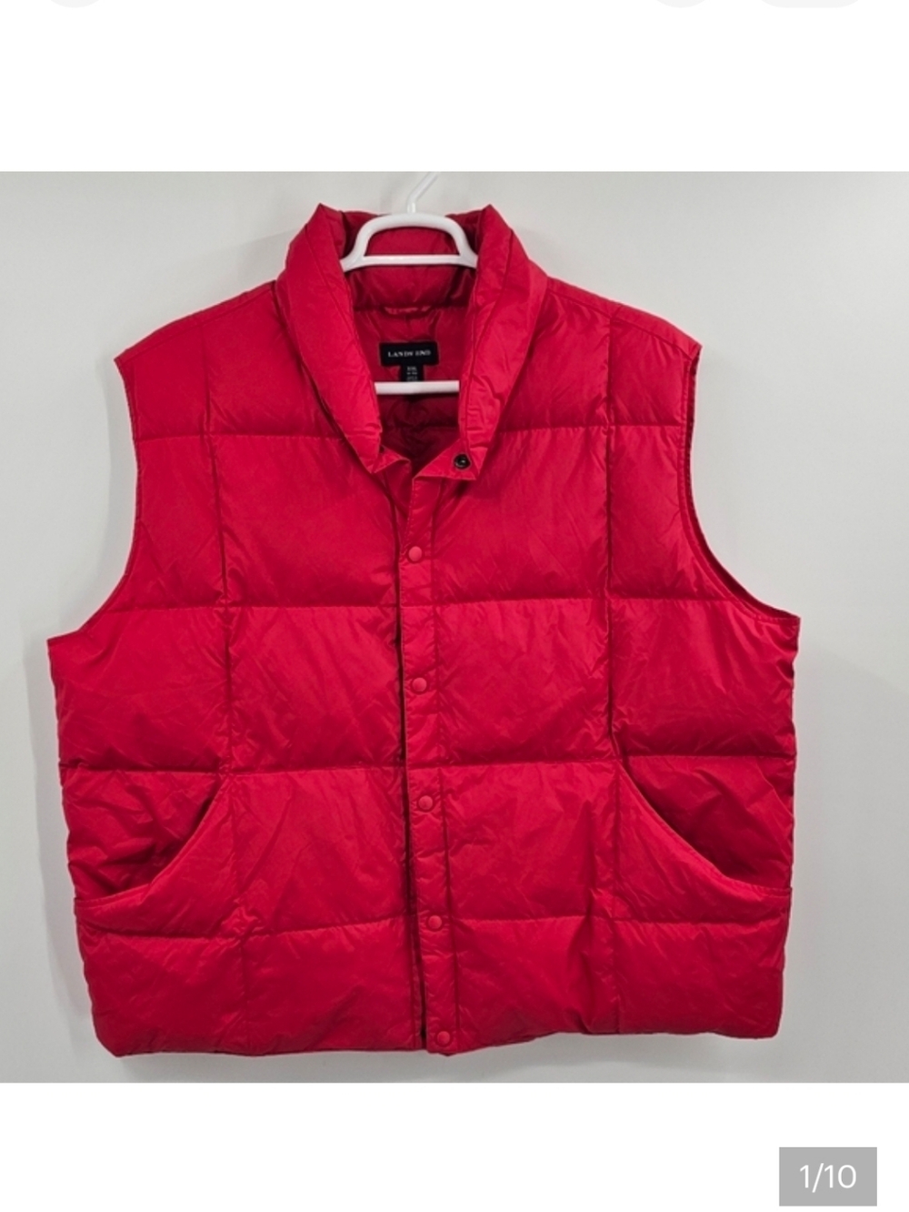 Lands' End Red Down Vest Size XXL